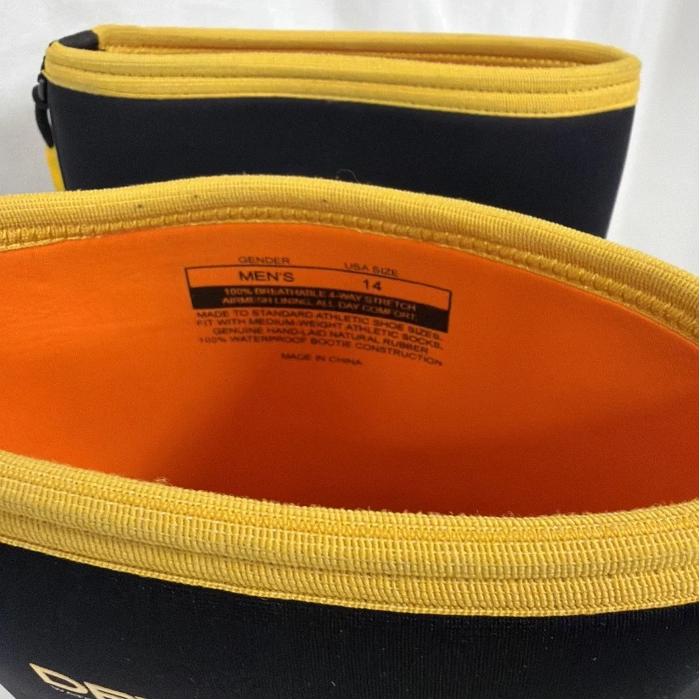 Dryshod Steel-Toe Hi Waterproof Work Boots Black/Yellow Size 14